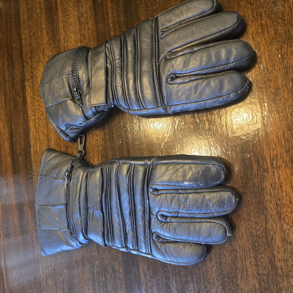 Men's Black Leather Gloves